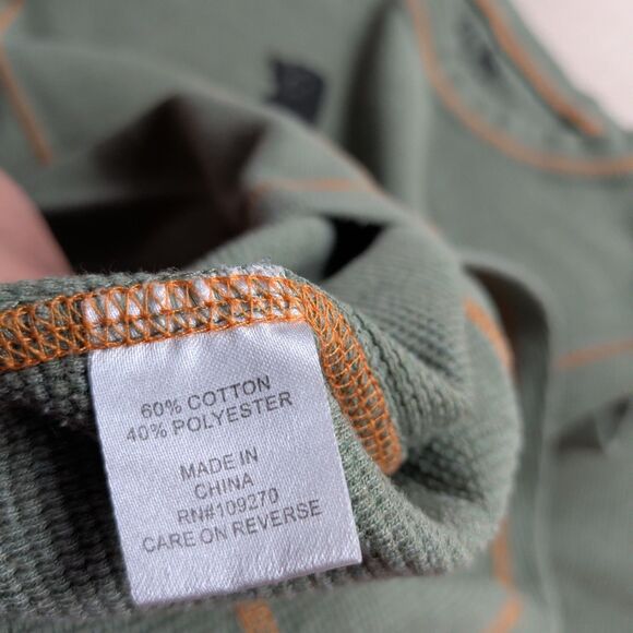 The Black Dog Shirt Mens S Green Graphic Long Sleeve Beach Outdoor Waffle Knit - Picture 4 of 10